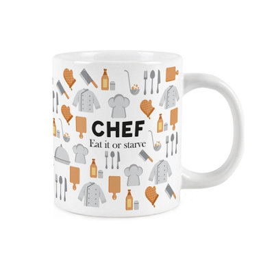 Purely Home Novelty Chef MugExtra Large Jumbo Humourous Trades Gifts For Chefs & CooksCeramic Large Tea/coffee Cup from B&Q