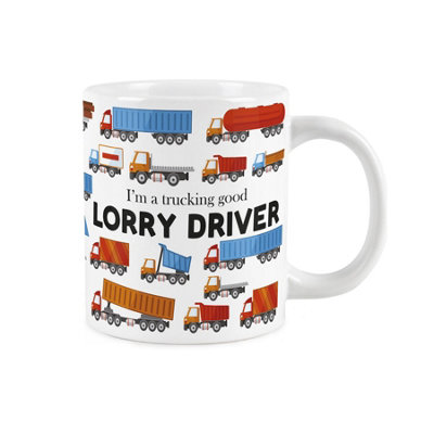 Purely Home Novelty Lorry Driver MugExtra Large Jumbo Humourous Trades Gifts For Haulage DriversCeramic Large Tea/coffee Cup from B&Q
