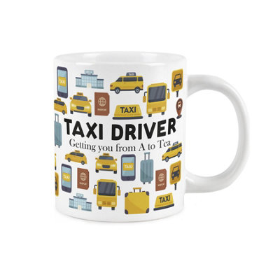 Purely Home Novelty Taxi Driver MugExtra Large Jumbo Humourous Trades Gifts For Taxi DriversCeramic Large Tea/coffee Cup