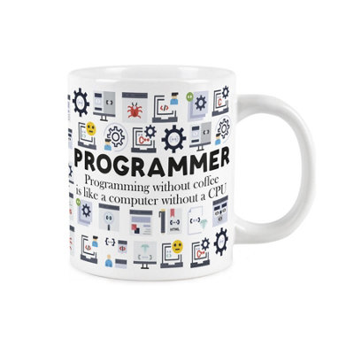 Purely Home Novelty Programmer MugExtra Large Jumbo Humourous Trades Computing & Technology GiftsCeramic Large Tea/coffee Cup from B&Q