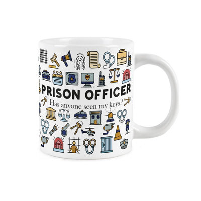 Purely Home Novelty Prison Officer Mug - Extra Large Jumbo Humourous Trades Gifts For Prison Officer - Ceramic Large Tea/coffee Cup