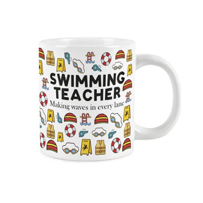 Purely Home Novelty Swimming Teacher MugExtra Large Jumbo Humourous Trades Gifts For Swimming InstructorsCeramic Large Tea/coffee Cup from B&Q