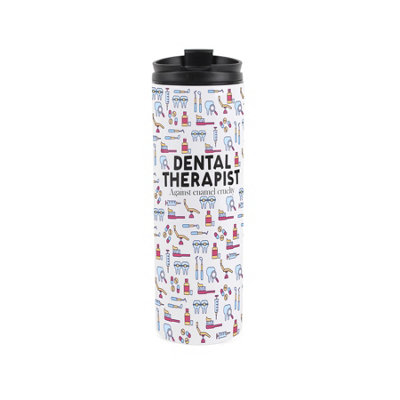 Purely Home Dental Therapist Travel MugNovelty Dentistry GiftsReusable Stainless Steel Vacuum-Sealed Double-Walled 500Ml Flask With Lid from B&Q