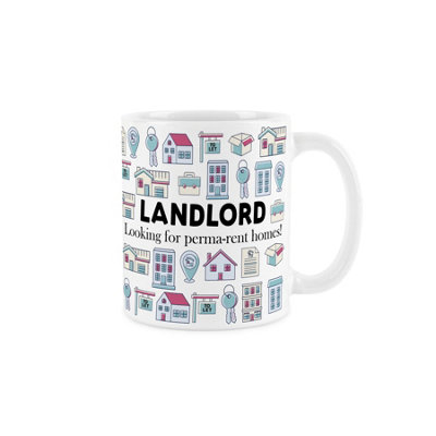 Purely Home Landlord MugHumorous House Rentals Novelty Gifts For LandlordsTea/coffee Hot Drinks White Ceramic Cup Present from B&Q