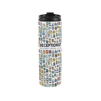 Purely Home Receptionist Travel MugNovelty Gifts For Office WorkersReusable Stainless Steel Vacuum-Sealed Double-Walled 500Ml Flask from B&Q