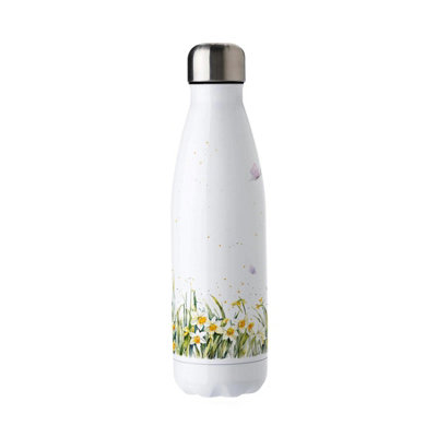 Purely Home Spring Daffodils Stainless Steel Water BottleReusable Double Walled 500Ml Metal Hot/cold Drinks Bottle Outdoor Gifts For Her from B&Q