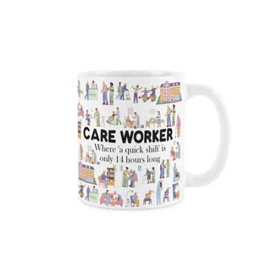 Purely Home Care Worker MugHumourous Trades Funny Novelty GiftTea/coffee White Ceramic Cup Present For Healthcare Staff from B&Q