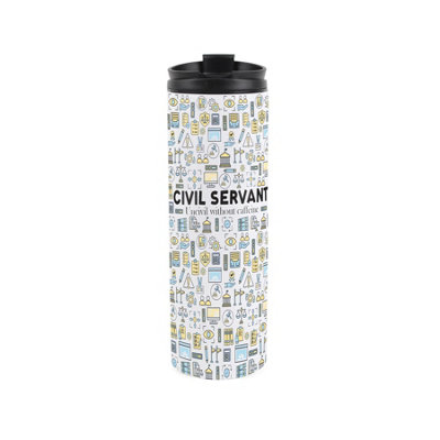 Purely Home Civil Servant Travel MugNovelty Gifts For Government WorkerReusable Stainless Steel Vacuum-Sealed Double-Walled 500Ml Flask from B&Q