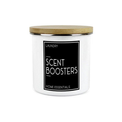Purely Home Inverted Minimalist Scent Boosters Storage CanisterNatural Black & White Modern DécorEnamel 1.2L Storage Container from B&Q