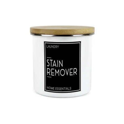 Purely Home Inverted Minimalist Stain Remover Storage CanisterNatural Black & White Modern DécorEnamel 1.2L Storage Container from B&Q