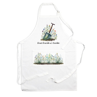 Purely Home Great Grandmas Garden ApronGardening Apron With Adjustable Neck And Waist TiesLarge Front Pocket Womens Gifts For Her from B&Q