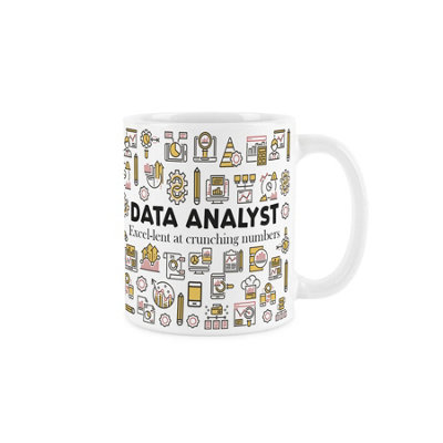 Purely Home Data Analyst MugNovelty It Statistics Computing GiftTea/coffee White Ceramic Cup Present from B&Q