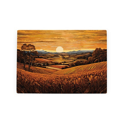 B&Q -  Farm Sunset Worktop SaverSmall Textured Glass Chopping Board