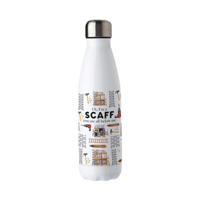 Purely Home Novelty Scaffolder Water BottleStainless Steel Double Walled 500Ml Metal Hot/cold Drinks Bottle Outdoor Gifts from B&Q