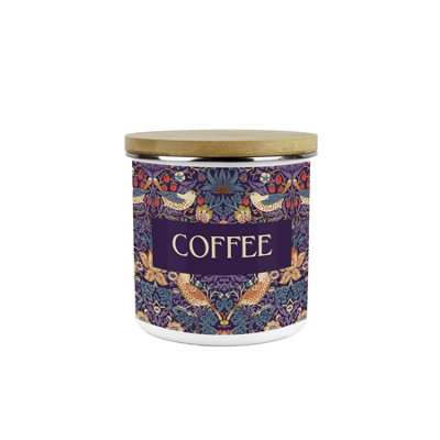 Purple Strawberry Thief Coffee Canister - William Morris Kitchen Storage Gift - Image 2