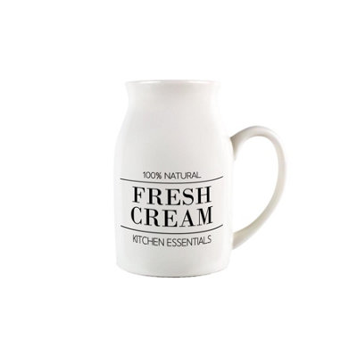 Purely Home Minimalist Small Porcelain Cream Serving Jug from B&Q