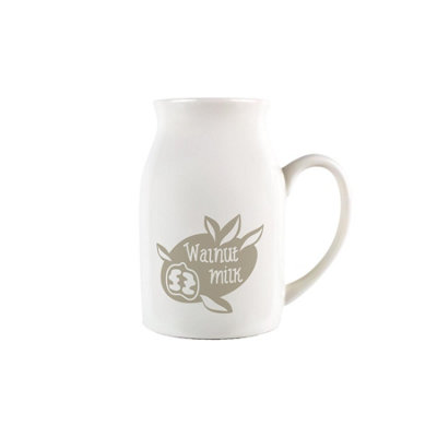 Purely Home Boho Small Porcelain Walnut Milk Serving Jug from B&Q