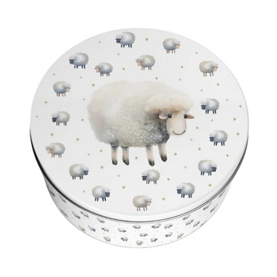 Purely Home Spring Sheep Large Cake Tin - Multicoloured - Image 4