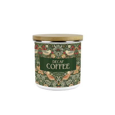 Green Strawberry Thief Decaf Coffee Canister - William Morris Kitchen Storage - Image 3