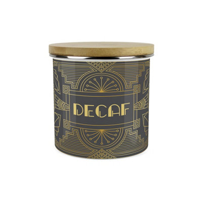 Purely Home Vintage Glamour Decaf Storage CanisterRetro Art Deco Hollywood Interiors1.2L Enamel Kitchen Storage Container from B&Q