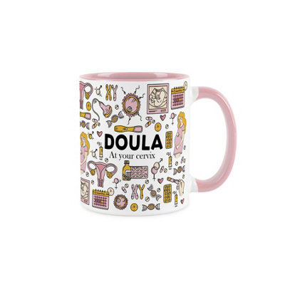 Purely Home Doula MugFunny Novelty Career Gifts For Professional Maternity Support WorkersTea/coffee Hot Drinks Pink Ceramic Cup Present from B&Q