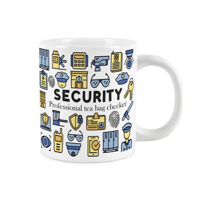Purely Home Security Jumbo MugHumourous Extra Large Mug Trades Gifts For Security Guard & BodyguardsXl Ceramic Tea/coffee Hot Drinks Cup