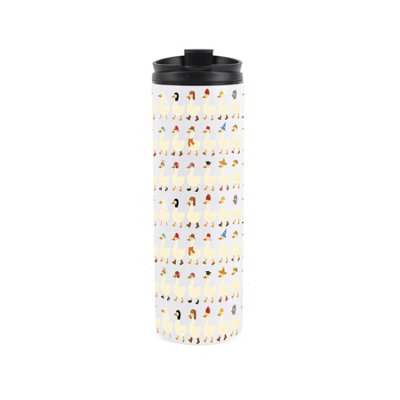 Purely Home Silly Goose Travel FlaskNovelty Geese In Fancy Dress Quirky GiftsReusable Stainless Steel Vacuum-Sealed Double-Walled Flask from B&Q