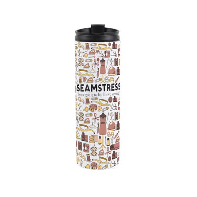Seamstress Travel Flask - Novelty Sewing Gifts - Reusable Stainless Steel Flask - Image 3