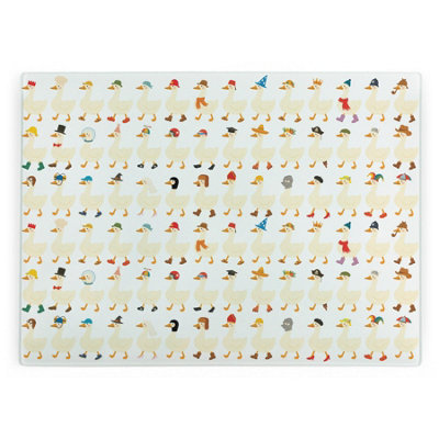 Purely Home Silly Goose Large Smooth Glass Worktop ProtectorKitchen Chopping Board from B&Q