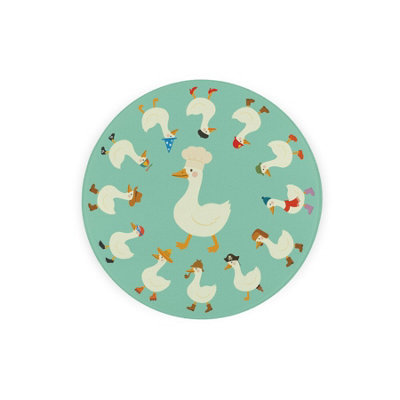 B&Q -  Silly Goose Textured Glass Round TrivetSmall Kitchen Chopping Board