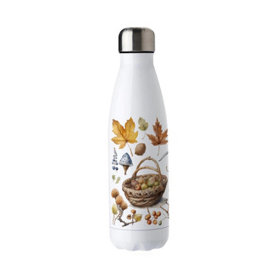 Purely Home Woodland Stainless Steel Water BottleForest & Nature PresentsDouble Walled 500Ml Metal Hot/cold Drinks Bottle Outdoor Gifts from B&Q