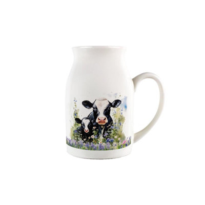 B&Q -  Friesian Cow & Calf Small Porcelain Serving Jug