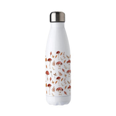 Purely Home Watercolour Mushrooms Stainless Steel Water BottleAutumnal Woodland PresentsDouble Walled 500Ml Metal Hot/cold Drinks Bottle from B&Q