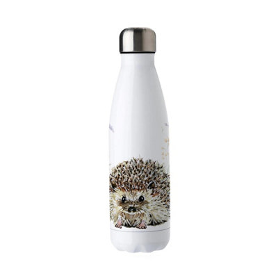 Floral Hedgehog Stainless Steel Water Bottle - Wildlife & Nature Presents 500ml - Image 3