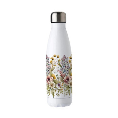 Purely Home Soft Flowers Bouquet Stainless Steel Water BottleFloral Nature Gift For HerDouble Walled 500Ml Metal Hot/cold Drinks Bottle from B&Q