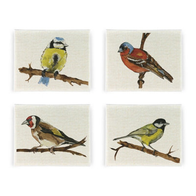 Purely Home British Birds Placemat SetHome & Kitchen Décor Gifts For Bird WatchersSet Of Four (4) Fabric Table Placemats from B&Q