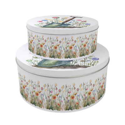 Candy Garden Cake Tins Set - Round Metal Storage Gifts for Baking & Sweets - Image 4