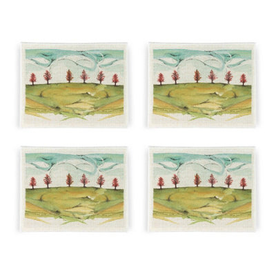 Purely Home Swirled Skies Placemat SetHome & Kitchen Décor Landscape GiftSet Of Four (4) Fabric Table Placemats from B&Q
