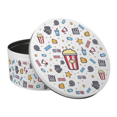 Purely Home Movie Icons Large Cake TinFilms & Theatre Themed Kitchen Bakeware GiftsRound Metal Storage Container For Baking 23 X 10Cm from B&Q