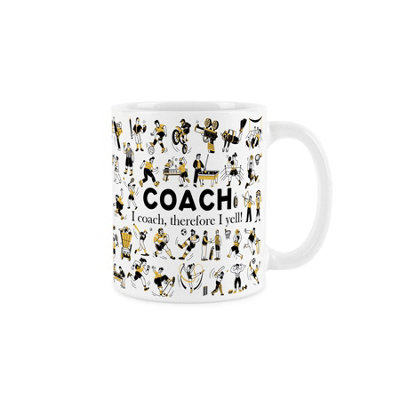 Purely Home Coach MugHumourous Trades Funny Novelty GiftWhite Tea/coffee Ceramic Cup Present For Sports Teachers & Coaches from B&Q