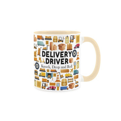 Purely Home Delivery Driver MugHumourous Trades Funny Novelty GiftBeige Tea/coffee Ceramic Cup Present For Couriers & Drivers from B&Q