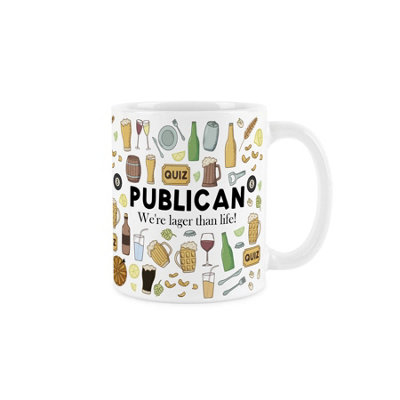 Purely Home Publican MugHumourous Trades Funny Novelty GiftWhite Tea/coffee Ceramic Cup Present For Bar & Pub Owners from B&Q