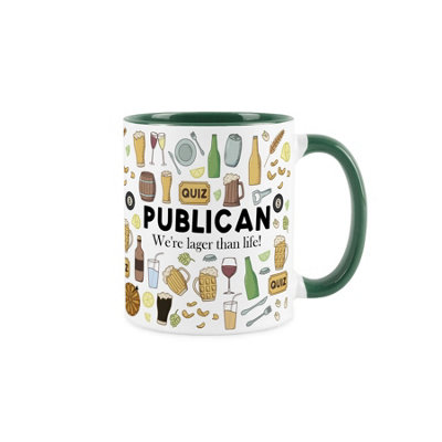 Purely Home Publican MugHumourous Trades Funny Novelty GiftGreen Tea/coffee Ceramic Cup Present For Bar & Pub Owners from B&Q