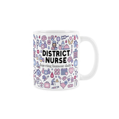 Purely Home District Nurse MugHumourous Trades Funny Novelty GiftWhite Tea/coffee Ceramic Cup Present For Nursing & Medical Staff from B&Q