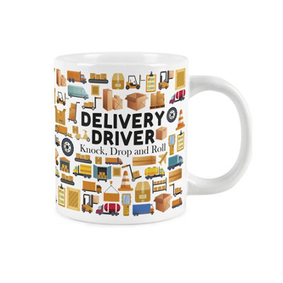 B&Q -  Delivery Driver Jumbo MugNovelty Extra Large Mug Gifts For Couriers & Parcel Delivery WorkersCeramic Tea/coffee Cup