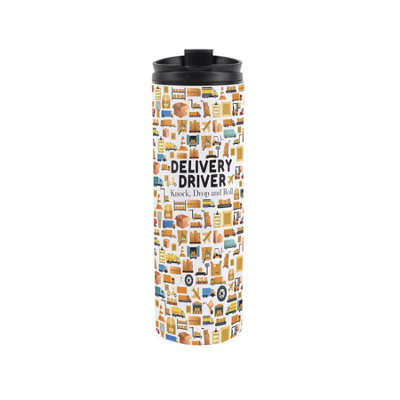 Delivery Driver Travel Flask - Reusable Stainless Steel Vacuum-Sealed 500ml Gift - Image 3