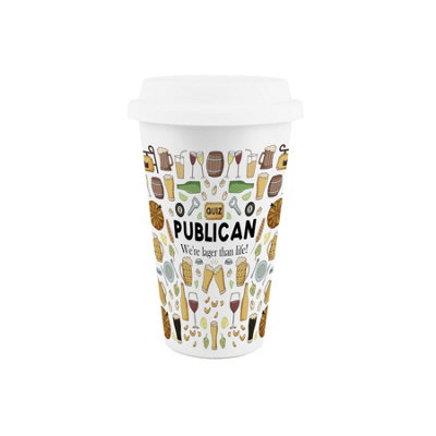 Publican Ceramic Travel Mug - Reusable Double-Walled Drinks Cup Gift - Image 3