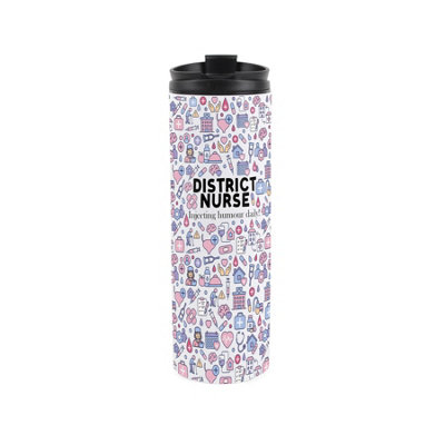 Purely Home Novelty District Nurse Travel Flask - Reusable Stainless Steel Tumbler Gift - Multicoloured - Image 3