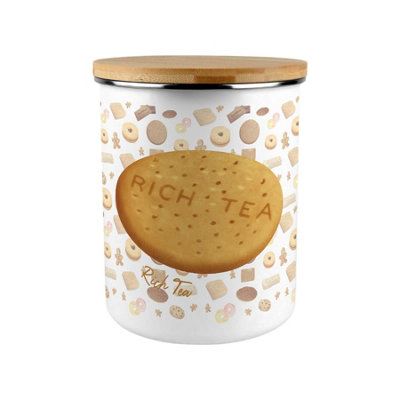 Purely Home Rich Tea Biscuits Novelty Extra Large Storage Canister - Multicoloured - Image 3