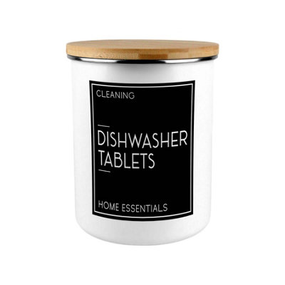 Inverted Minimalist Dishwasher Tablets Home Storage Canister - Ideal Home Gift - Image 4